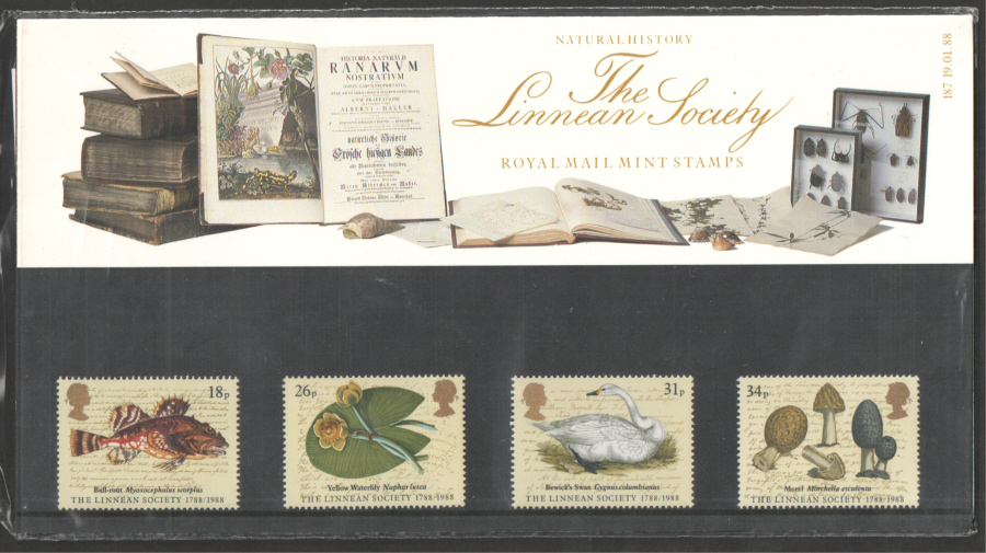 (image for) 1988 Linnean Society Royal Mail Presentation Pack 187